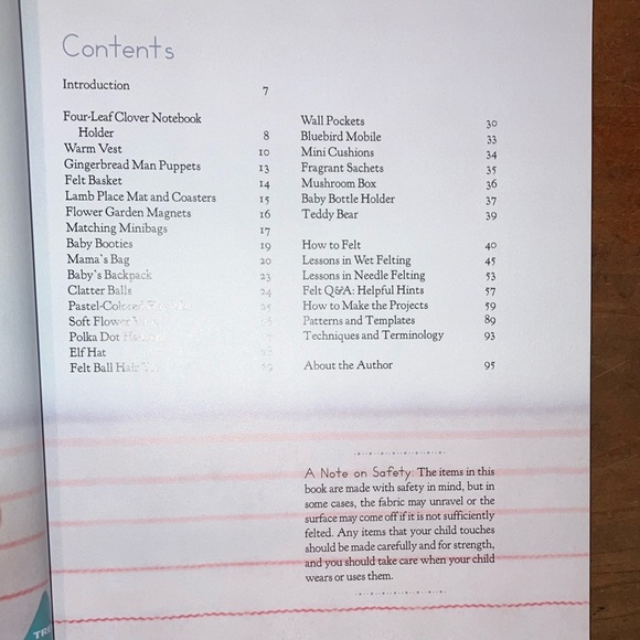 Felting for Baby: 25 warm & wooly projects by Saori Yamazaki book - Picture 4 of 16